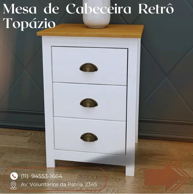 Mesa de Cabeceira Retrô