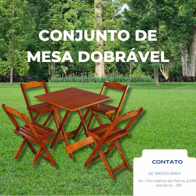 Mesa Dobrável com Cadeiras